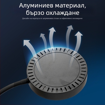 Naichong USB клип-LED осветление за аквариум за водни растения – енергоспестяващо LED осветление, клип-дизайн