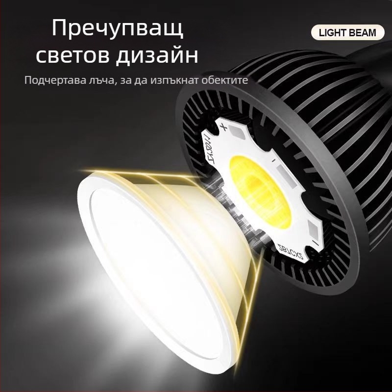 LED осветление за аквариум – настолен прожектор с база, за водни растения и мъх, марка Yikoda