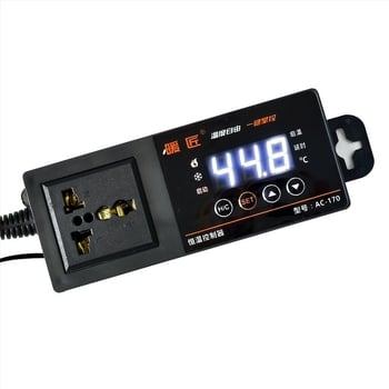 Аквариумен термоконтролер с температурен зонд, цифров дисплей, изход за контакт и интелигентно регулиране на температурата, точност 1°