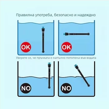 Аквариумна нагревателна пръчка, кварцово стъкло, 50–500W, 0,5 кг, марка Chuangning