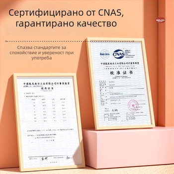 Delixi хранителен термометър: прецизна резолюция 0.1°C, сонда 304 неръждаема стомана, IPX5 водоустойчив, опаковка 500 бр.