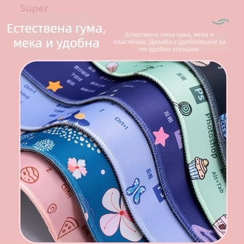 Мультяшна гумена двустранна подложка за мишка с антихлъзгаща повърхност, персонализируема настолна подложка