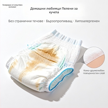 Физиологични панталони за кученца и малки кучета – карикатурен стил, Cat Rong, Материал: вносено влакно/полимер, Универсално приложение, Модел 001