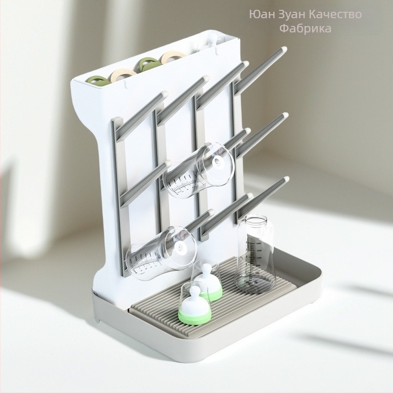 Стелаж за съхранение на бебешки шишета, чаши и съдове за хранене, многослоен