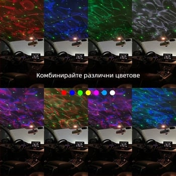 RGB ритъмна светлина за автомобилна атмосфера, USB захранвана, модел C211, 3W, 5V, PC материал