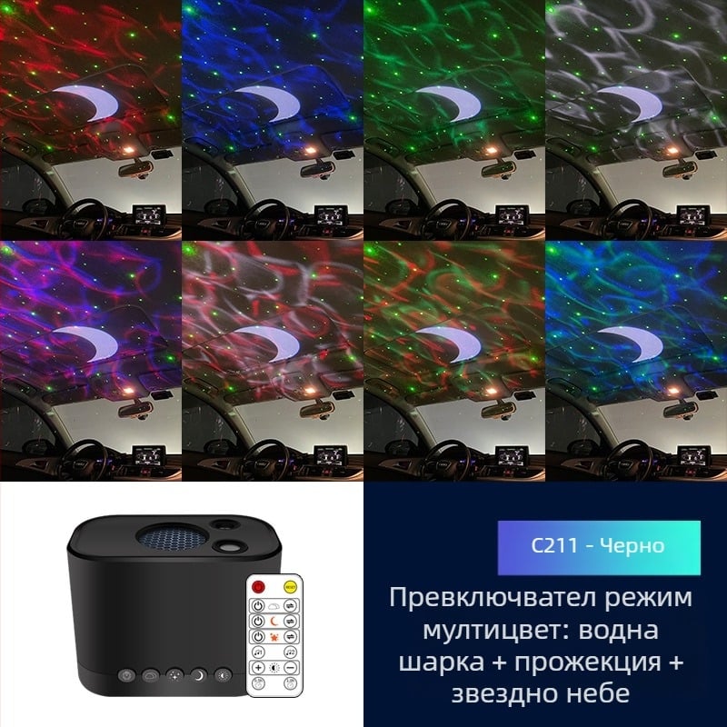 RGB ритъмна светлина за автомобилна атмосфера, USB захранвана, модел C211, 3W, 5V, PC материал