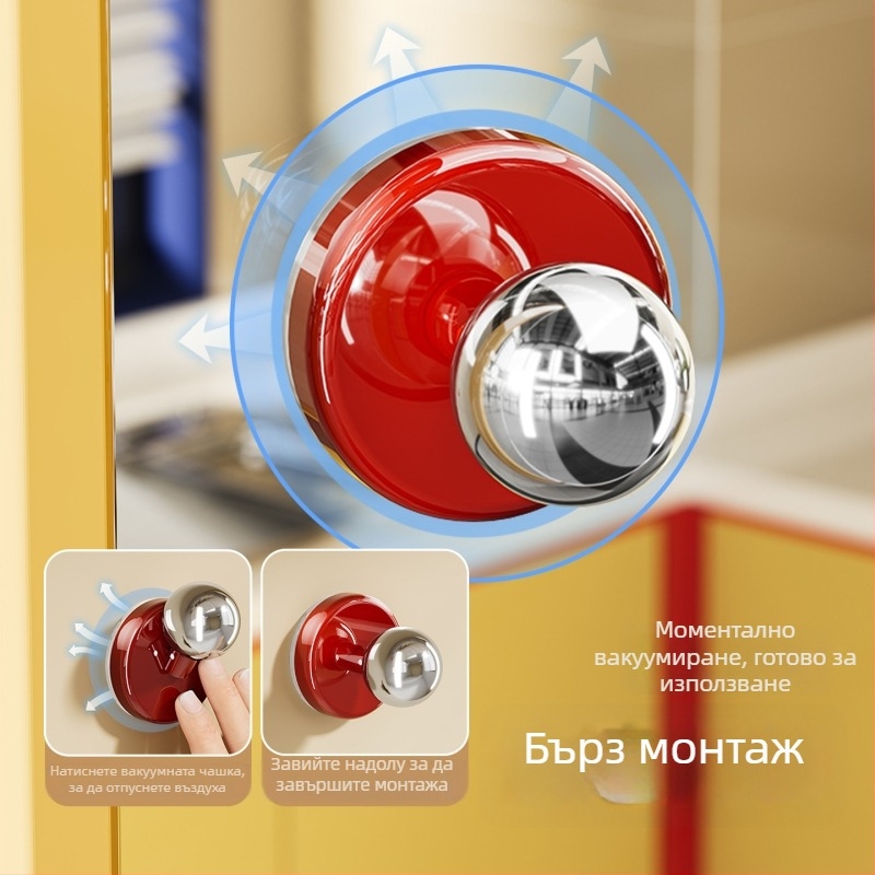 imega Y3948 Вакуумна дръжка за врати — без пробиване, PET+ABS+неръждаема стомана, инжекционно формована повърхност