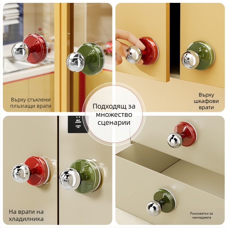 imega Y3948 Вакуумна дръжка за врати — без пробиване, PET+ABS+неръждаема стомана, инжекционно формована повърхност