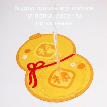 Quanyue PVC антихлъзгаща се автомобилна подложка за централна конзола с карикатурен орнамент