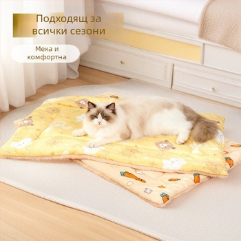 Зимна топла плюшена кучешка постелка за спане – дебела подложка за кучета