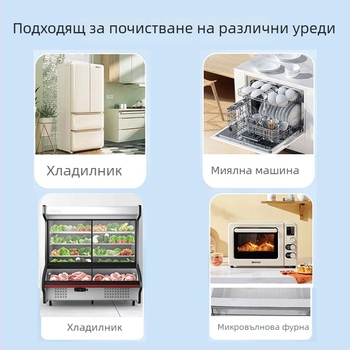 Многофункционален почистващ препарат за хладилник, фурна и микровълнова – дълбока дезинфекция, премахване на котлен камък, лимонов аромат, пакет от 24 бутилки