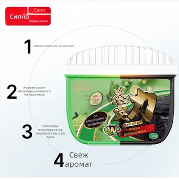 Juji кутия за обезмирисване на хладилник – 120 г/кутия, 72 кутии в кашон, дезодориране и премахване на миризмата, артикул 6975405180463