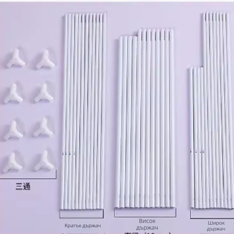 Т-образен фитинг за мрежа против комари – стоманен държач, универсално приложение, поддържа монтаж в един етап