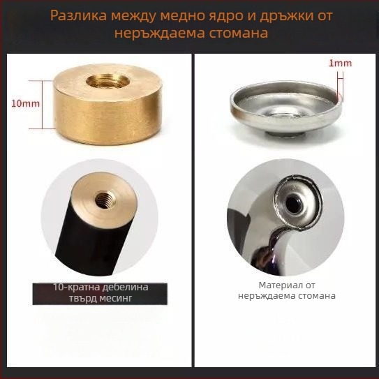 Душ кабина — дръжка за стъклена врата, 304 неръждаема стомана, разстояние между отворите 440 мм, фино полирана повърхност, модерен стил