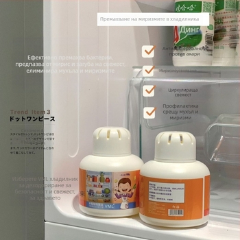 VML дезодорираща кутия за хладилник – против плесени и миризма, лимонов аромат, 100 g, опаковка 48 бр.