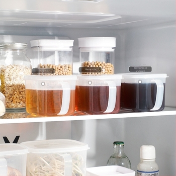 Хладилникова кутия за съхранение с дръжка и капак, против миризми, запазва свежестта, пластмасова