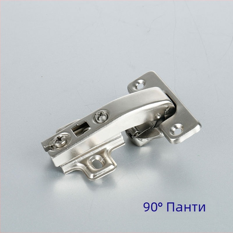 Шарнир за шкаф с нестандартен ъгъл, модел LRH30/45/90, студено валцована стомана, никелирано покритие, Longrun