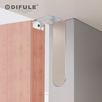 Шарнир за врати с носеща функция, 3D регулиране, горна и долна въртяща ос, модел L040, цинкова сплав, никелиране, DIFULE