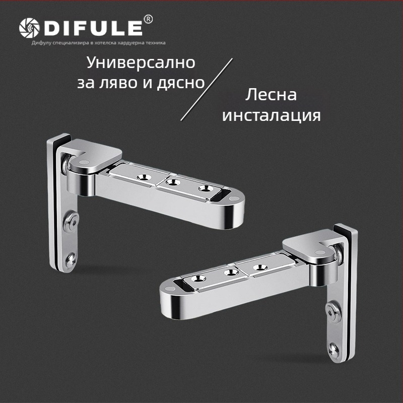 Шарнир за врати с носеща функция, 3D регулиране, горна и долна въртяща ос, модел L040, цинкова сплав, никелиране, DIFULE