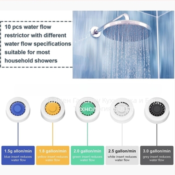 GALENPOO Конектор за душ с 8 водоспестяващи части, ABS, CUPC сертифициран, персонализация налична