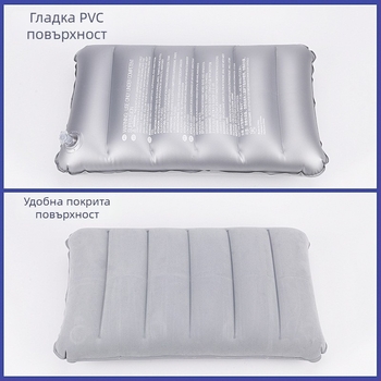 Надуваема възглавница, правоъгълна форма, PVC флокинг, модел RF-004, Rongfeng