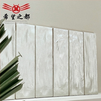 Глазирана стенна плочка Shell brick серия, матова повърхност, неплъзгаща се, подходяща за баня и кухня, едноцветен дизайн