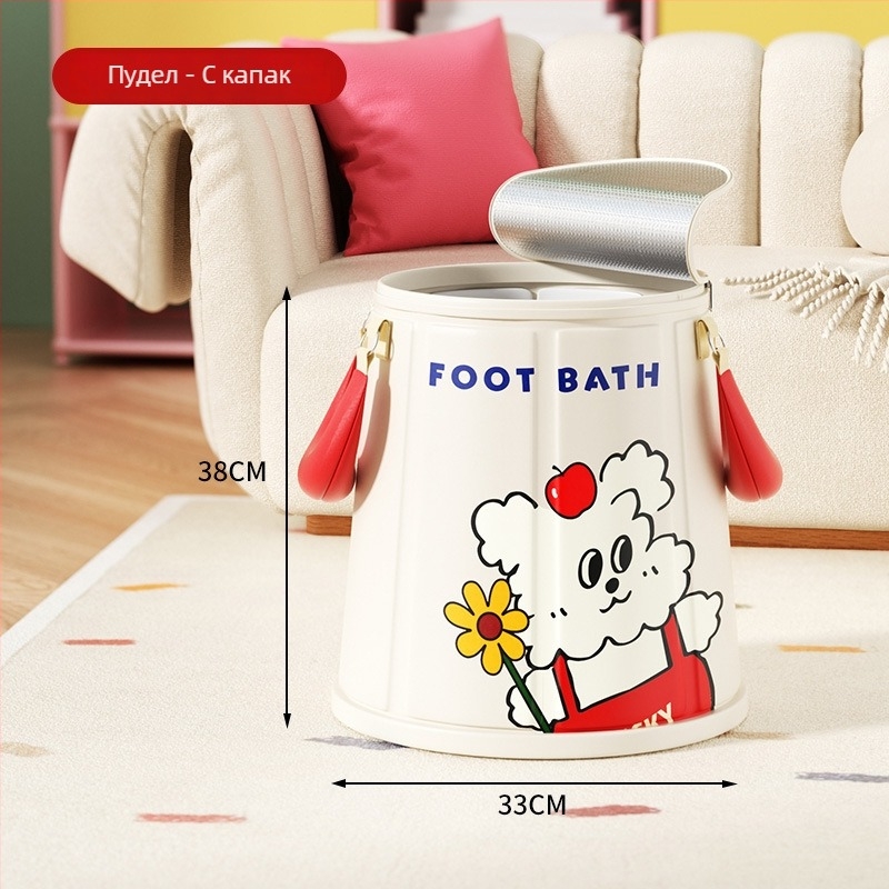 Мультяшна кофа за потапяне на крака, сгъваема, с постоянна температура, нейлонова вана за крака