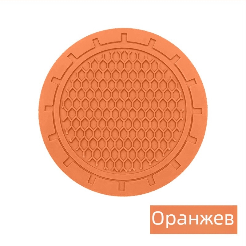 Автомобилна подложка за чаша от PVC с пчелна структура, печатно лого Haoli, анти‑плъзгаща