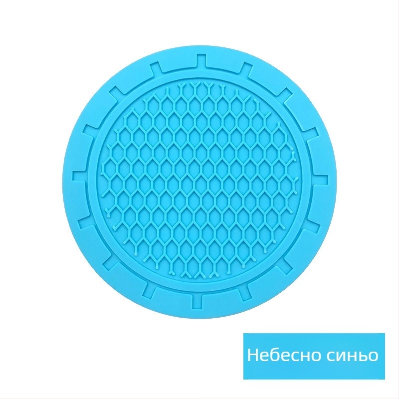 Автомобилна подложка за чаша от PVC с пчелна структура, печатно лого Haoli, анти‑плъзгаща