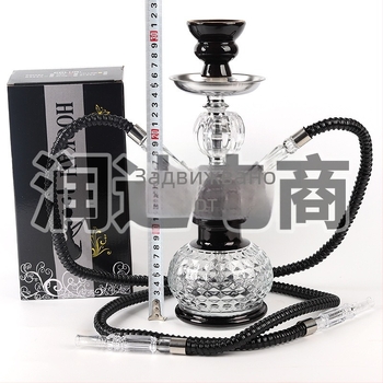 Наргиле комплект за двама, компактен метален наргиле с двойна конфигурация, минималистичен стил