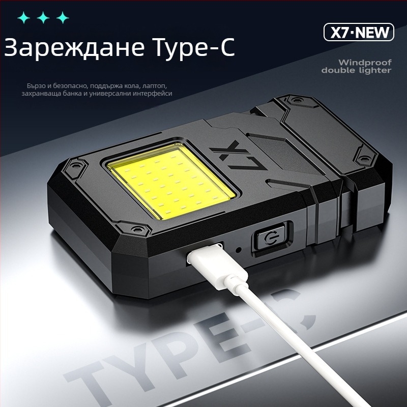 Електрическа запалка с нагревателна жица и LED светлина, презареждаема, 12W, 300 мАч, пластмасов корпус, Win Core