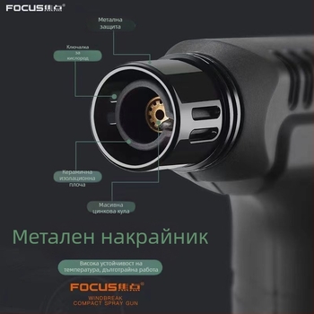 Запалка за моксибустация – пластмасов корпус, многоразова бутанова запалка, ветроустойчива, Xia feng