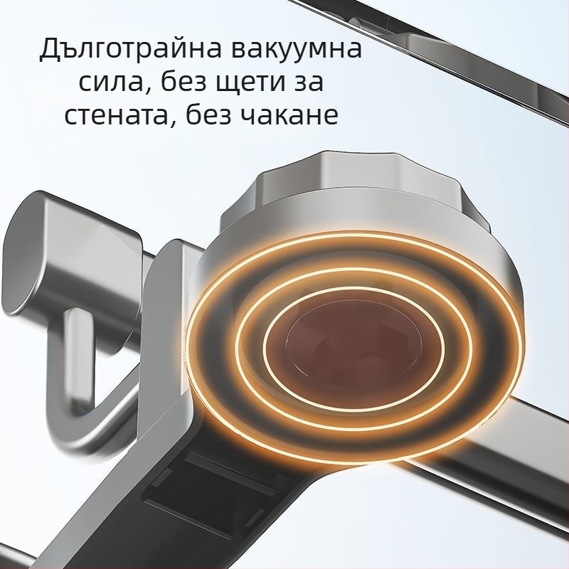 Баня държач за кърпи, метал, сгъваем, с вакуумна чашка, стенен монтаж, марка Qinjiu