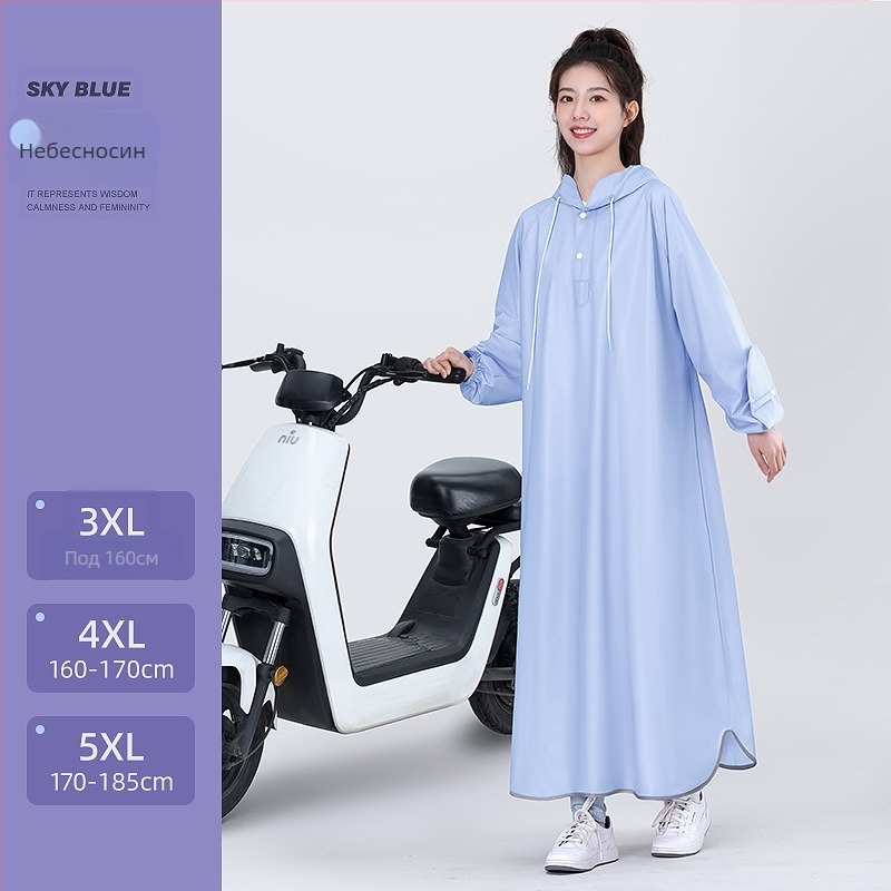 Дъждовна пончо за електрически превозни средства и мотоциклети, PVC плат, дебела, за възрастни, повторно използваема