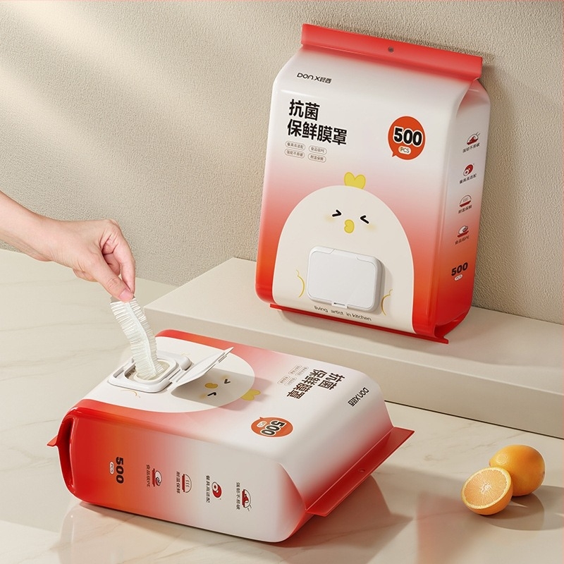 Еднократно покривало за свеж хранителен филм за купи и чинии, PE, 1 бр, домашна употреба