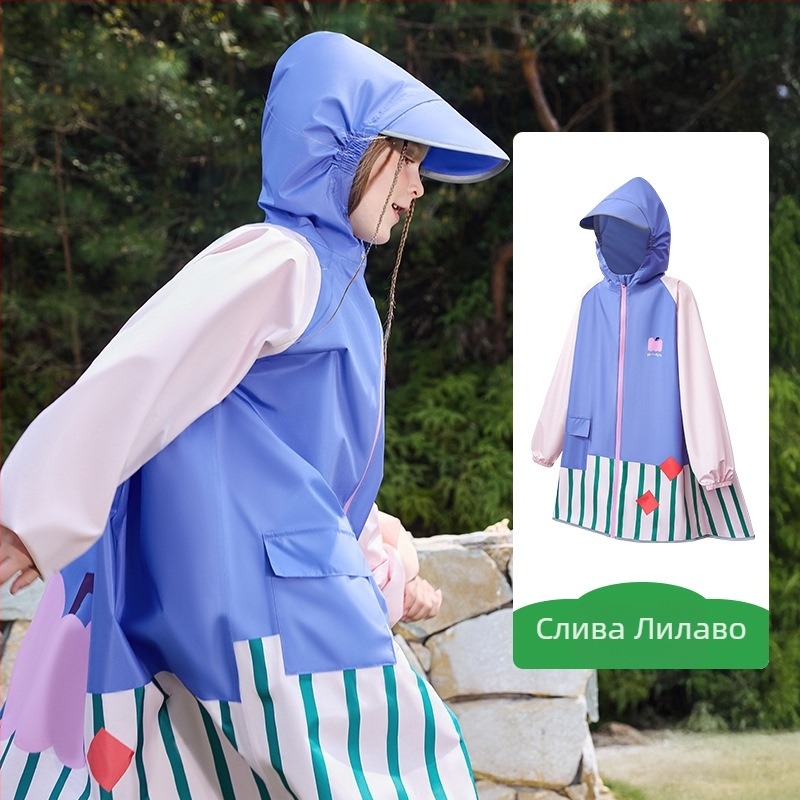 Kocotree едночастен детски дъждовник-пончо – карикатурен стил, полиестерова материя, водоустойчив слой