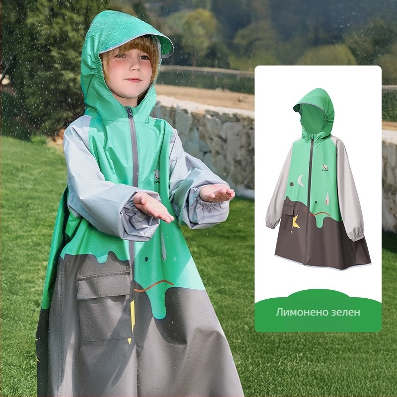 Kocotree едночастен детски дъждовник-пончо – карикатурен стил, полиестерова материя, водоустойчив слой