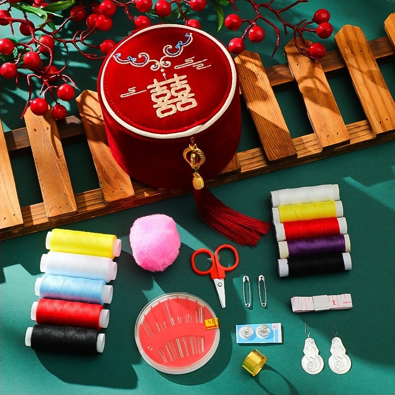 Сватбена кутия за шиене – Fei Xun Fei, платно, опаковка OPP, преносимо съхранение на конец