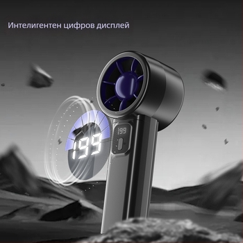 USB сгъваем настолен вентилатор, вградена батерия 1000–1200mAh, 6+ скорости, 5V 4.5W, шум 36–45 dB