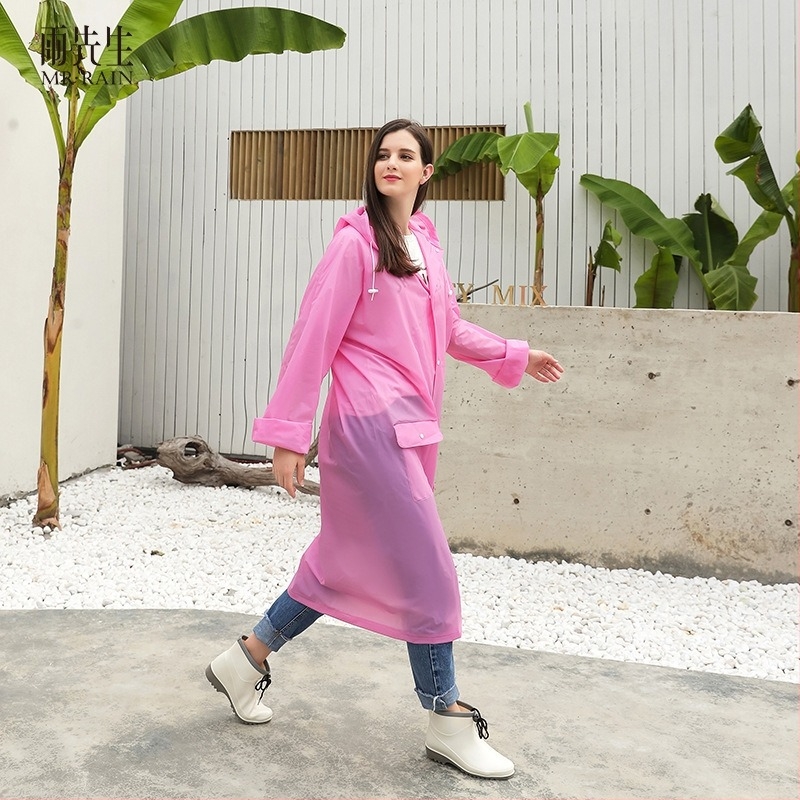 Дъждовен пончо за възрастни – EVA плат, водоустойчив слой EVA, плътен стил, дебелина на плата 0.18 мм