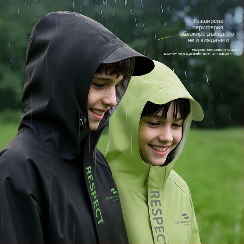 Едночастово дъждовно пончо за възрастни, походна употреба, Chunya текстил, PU лепило водоустойчив слой