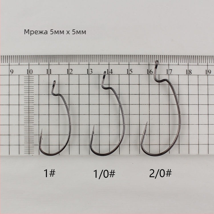 9003 подсилена рибарска кука за примамки — високоуглеродна стомана, назъбена, обикновена форма