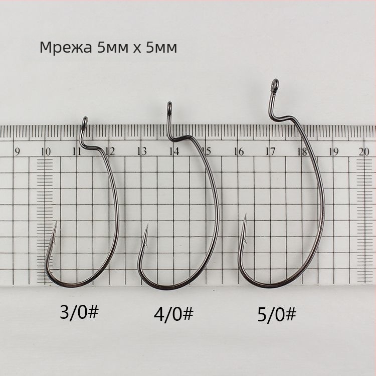 9003 подсилена рибарска кука за примамки — високоуглеродна стомана, назъбена, обикновена форма