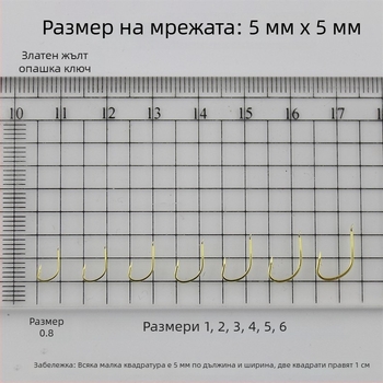 Риболовна кука с бодлив връх, размер 5, опаковка 2000, Guole риболовно оборудване