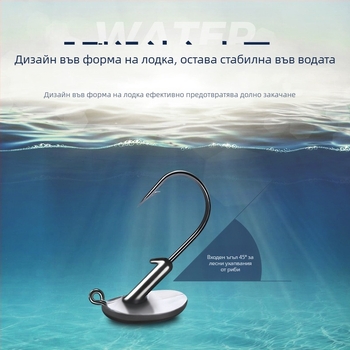 Huizhu оловна кука със шипове за риболов на река