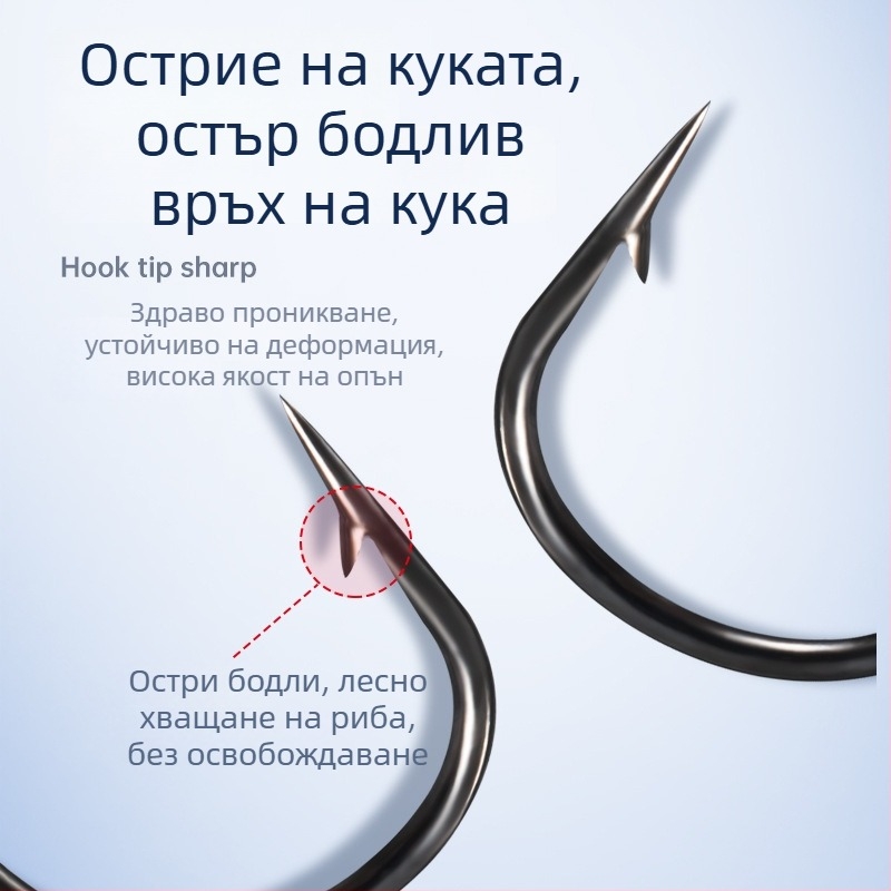 Huizhu оловна кука със шипове за риболов на река