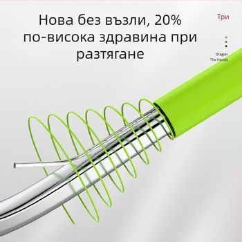 Dragon Hand без възли, 6-пакет къс повод за риболов с двойни куки, 25 см, златен маншет