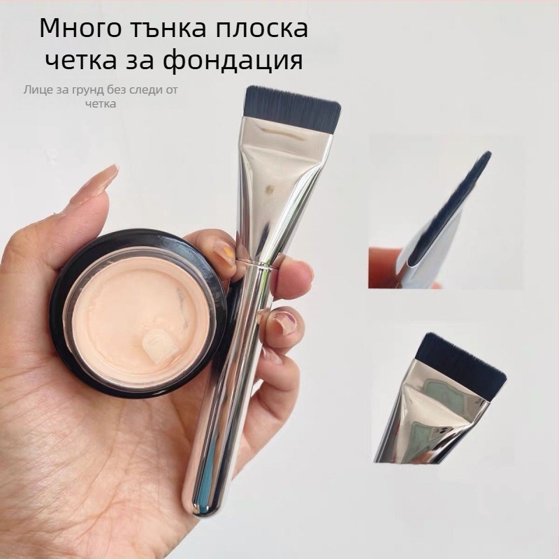 Четка за основа с изкуствен косъм; алуминиева дръжка; къса пръчка; опаковка: единична торба