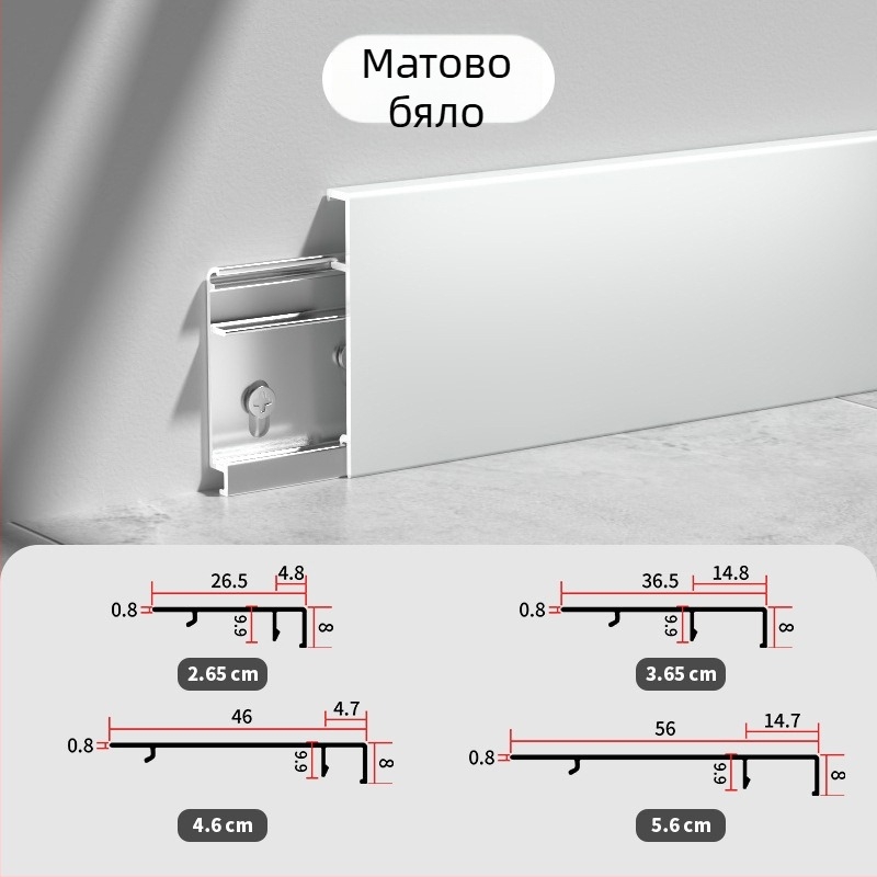 Zhengli алуминиева сплав, F-тип безшевна kick plate със прав ръб, утолщена конструкция, двойна панта и закопчалка