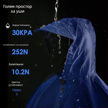 Пончо за електрически превозни средства J130, дебел Оксфорд плат, персонализируемо лого, възможност за печат